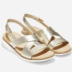 Cole Haan original grand size 10B gold sandals shoes